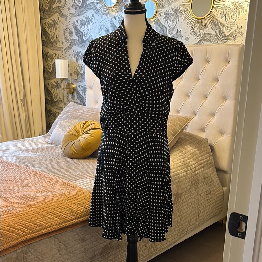 Betsey Johnson Black and White Polka Dot Mini Dress